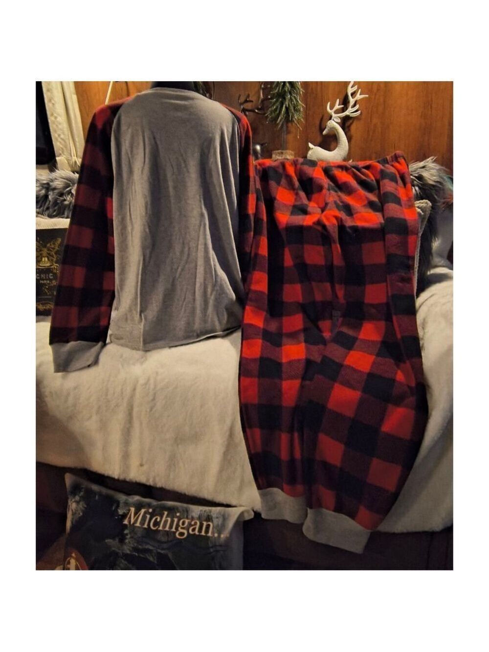 Red Plaid Pajamas Women's XL - Picture 4 of 6